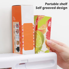 6 In 1 Kitchen Wrap Dispenser Foil and Plastic Wrap Organizer